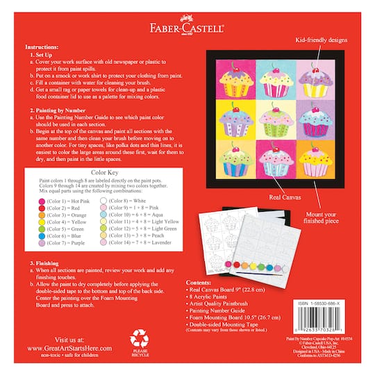 Shop For The Faber Castell Paint By Number Kit Cupcake Pop Art At Michaels